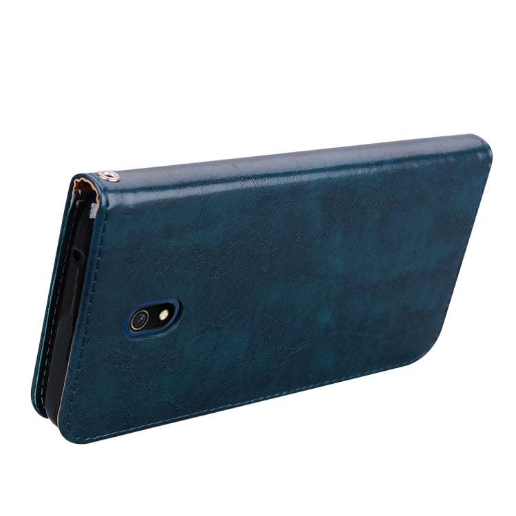 For Xiaomi Redmi 8A Business Style Oil Wax Texture Horizontal Flip Leather Case, with Holder & Card Slots & Wallet