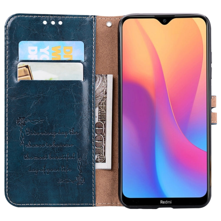 For Xiaomi Redmi 8A Business Style Oil Wax Texture Horizontal Flip Leather Case, with Holder & Card Slots & Wallet