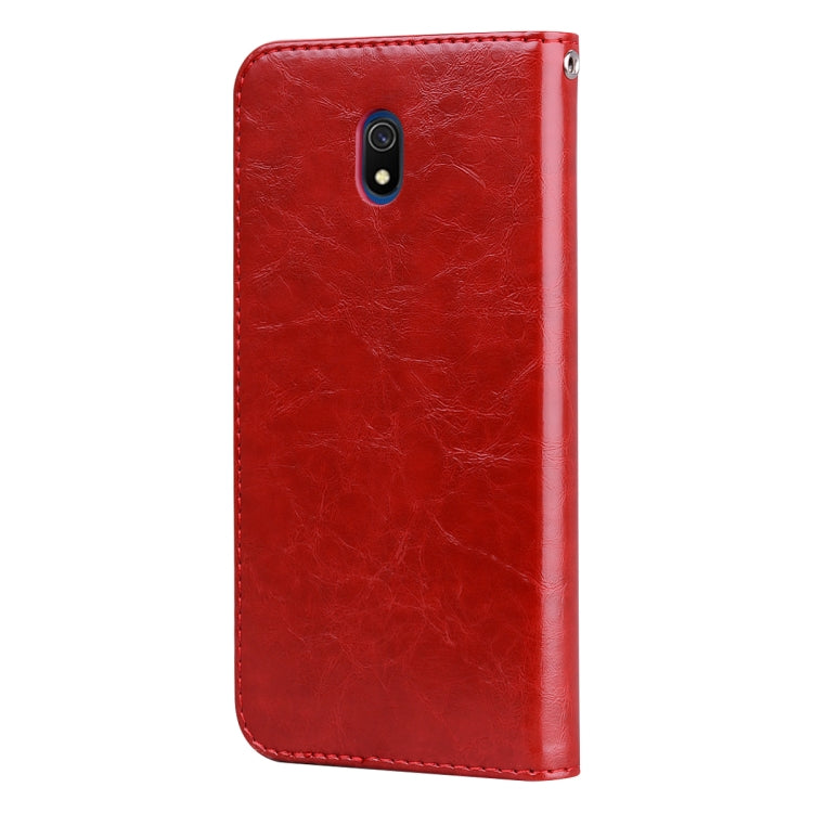For Xiaomi Redmi 8A Business Style Oil Wax Texture Horizontal Flip Leather Case, with Holder & Card Slots & Wallet