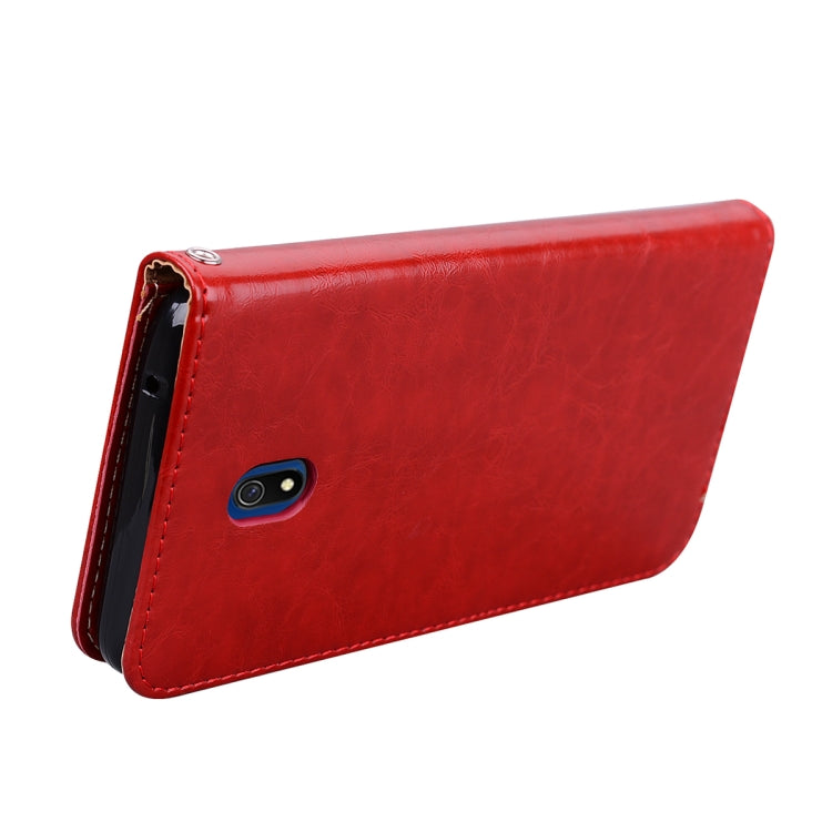 For Xiaomi Redmi 8A Business Style Oil Wax Texture Horizontal Flip Leather Case, with Holder & Card Slots & Wallet