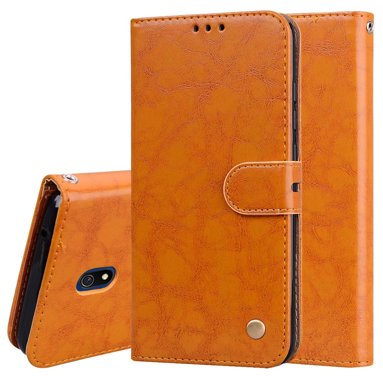 For Xiaomi Redmi 8A Business Style Oil Wax Texture Horizontal Flip Leather Case, with Holder & Card Slots & Wallet