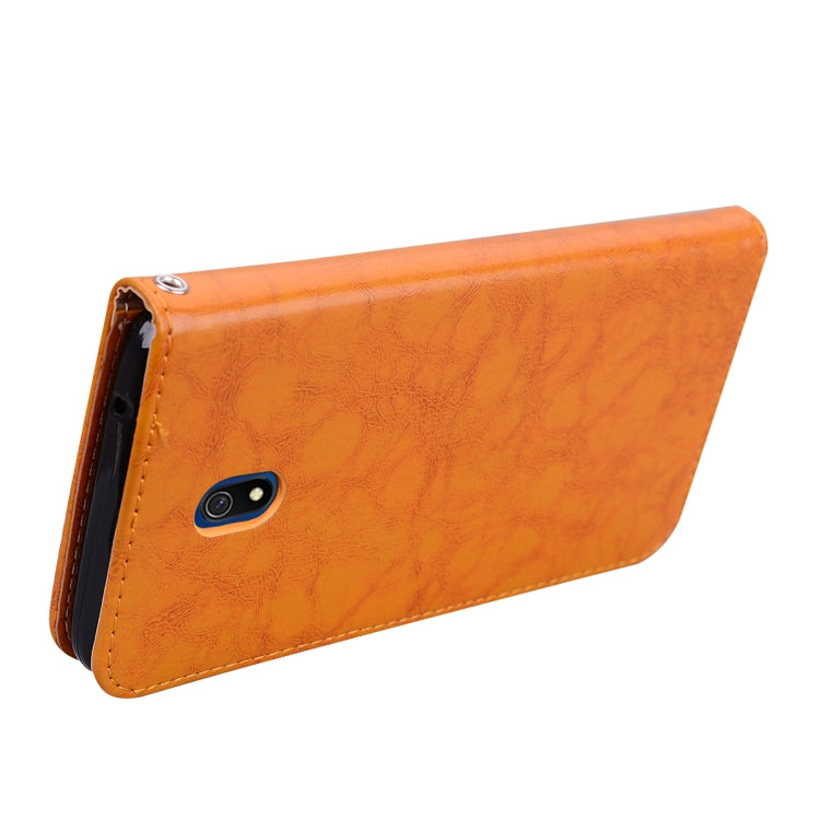 For Xiaomi Redmi 8A Business Style Oil Wax Texture Horizontal Flip Leather Case, with Holder & Card Slots & Wallet