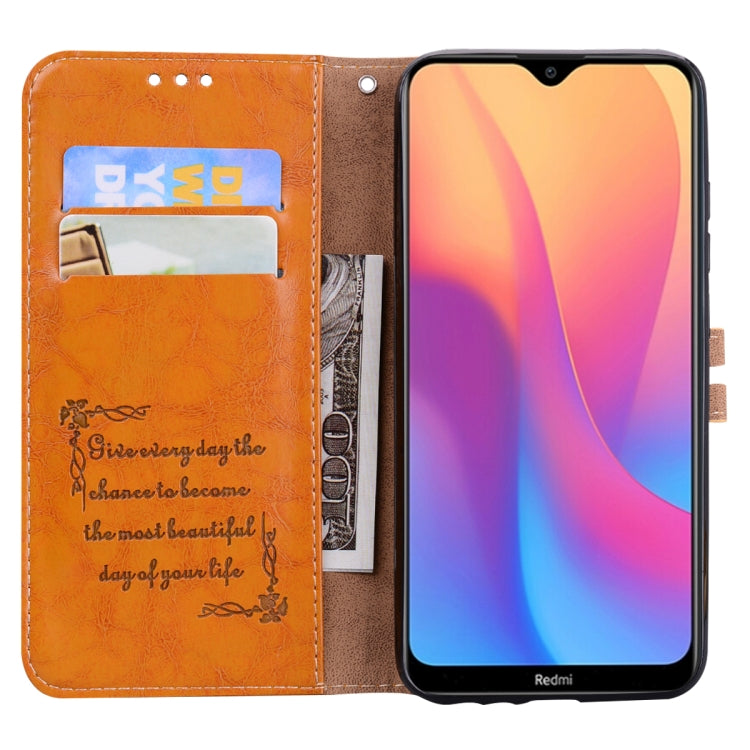 For Xiaomi Redmi 8A Business Style Oil Wax Texture Horizontal Flip Leather Case, with Holder & Card Slots & Wallet