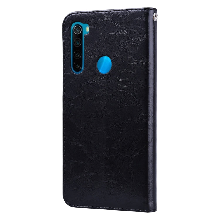 For Xiaomi Redmi Note 8 Business Style Oil Wax Texture Horizontal Flip Leather Case, with Holder & Card Slots & Wallet