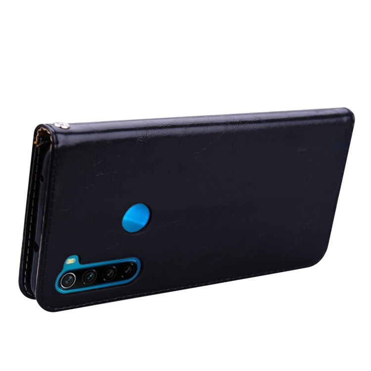 For Xiaomi Redmi Note 8 Business Style Oil Wax Texture Horizontal Flip Leather Case, with Holder & Card Slots & Wallet