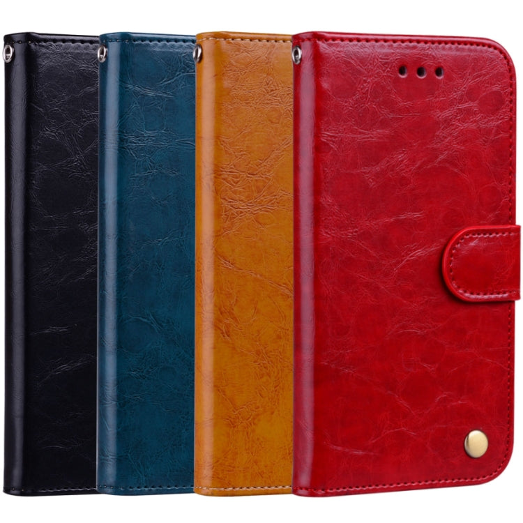 For Xiaomi Redmi Note 8 Business Style Oil Wax Texture Horizontal Flip Leather Case, with Holder & Card Slots & Wallet