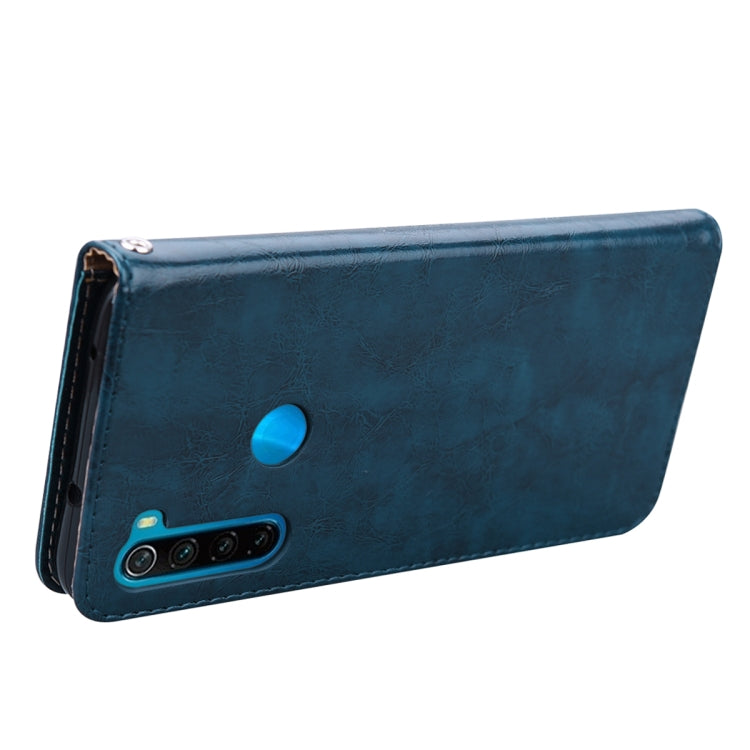 For Xiaomi Redmi Note 8 Business Style Oil Wax Texture Horizontal Flip Leather Case, with Holder & Card Slots & Wallet