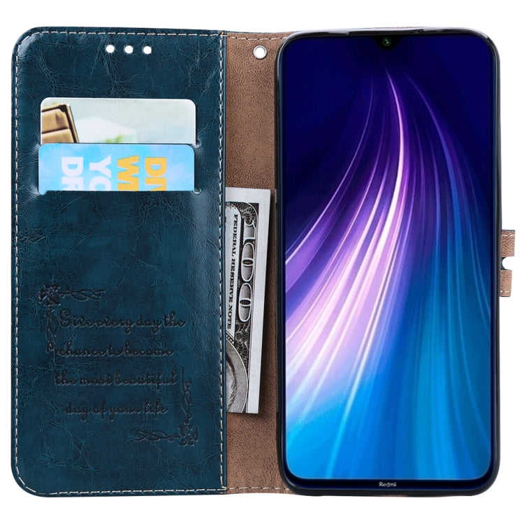 For Xiaomi Redmi Note 8 Business Style Oil Wax Texture Horizontal Flip Leather Case, with Holder & Card Slots & Wallet