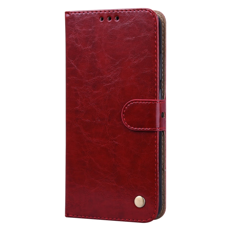 For Xiaomi Redmi Note 8 Business Style Oil Wax Texture Horizontal Flip Leather Case, with Holder & Card Slots & Wallet