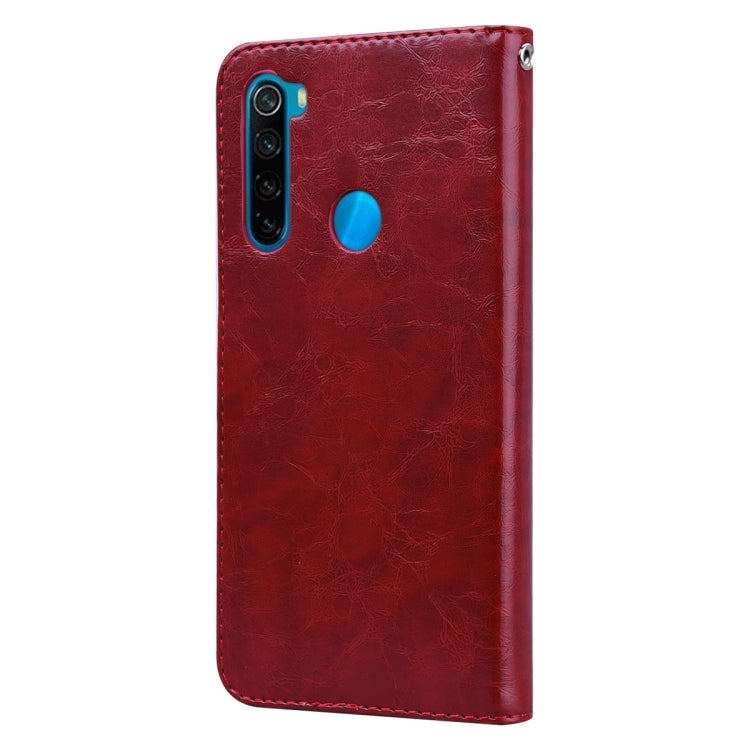For Xiaomi Redmi Note 8 Business Style Oil Wax Texture Horizontal Flip Leather Case, with Holder & Card Slots & Wallet
