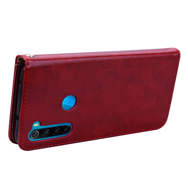 For Xiaomi Redmi Note 8 Business Style Oil Wax Texture Horizontal Flip Leather Case, with Holder & Card Slots & Wallet