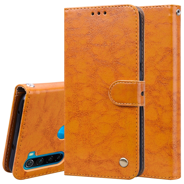 For Xiaomi Redmi Note 8 Business Style Oil Wax Texture Horizontal Flip Leather Case, with Holder & Card Slots & Wallet