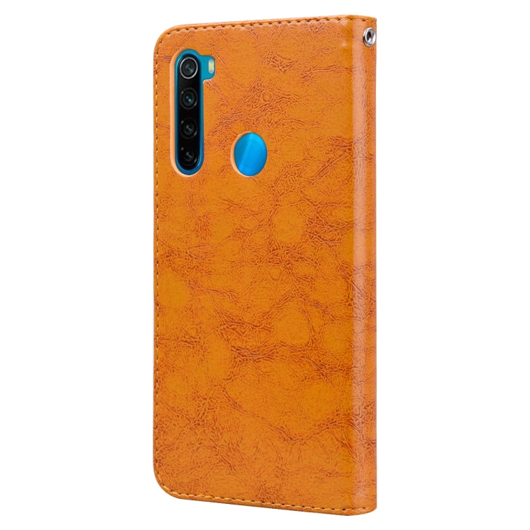 For Xiaomi Redmi Note 8 Business Style Oil Wax Texture Horizontal Flip Leather Case, with Holder & Card Slots & Wallet