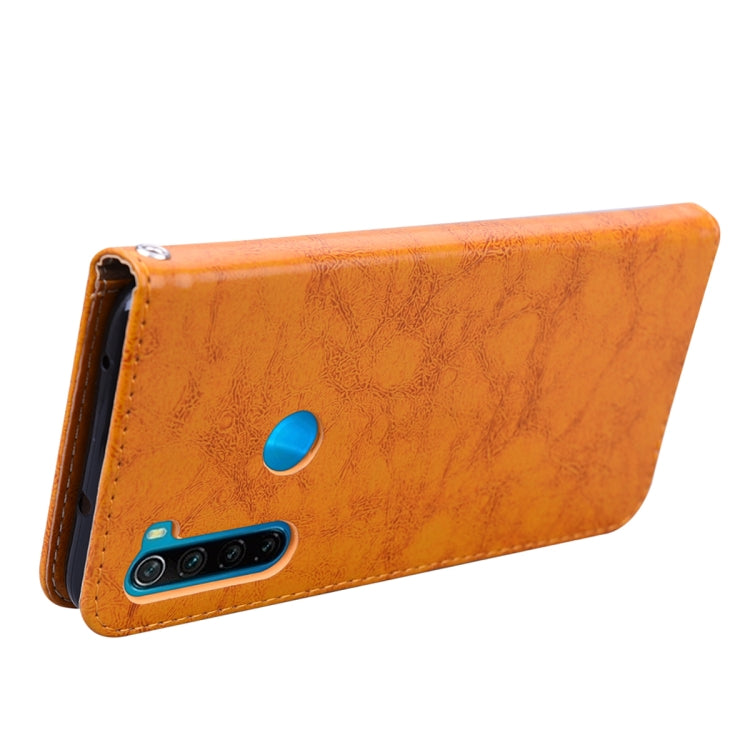 For Xiaomi Redmi Note 8 Business Style Oil Wax Texture Horizontal Flip Leather Case, with Holder & Card Slots & Wallet