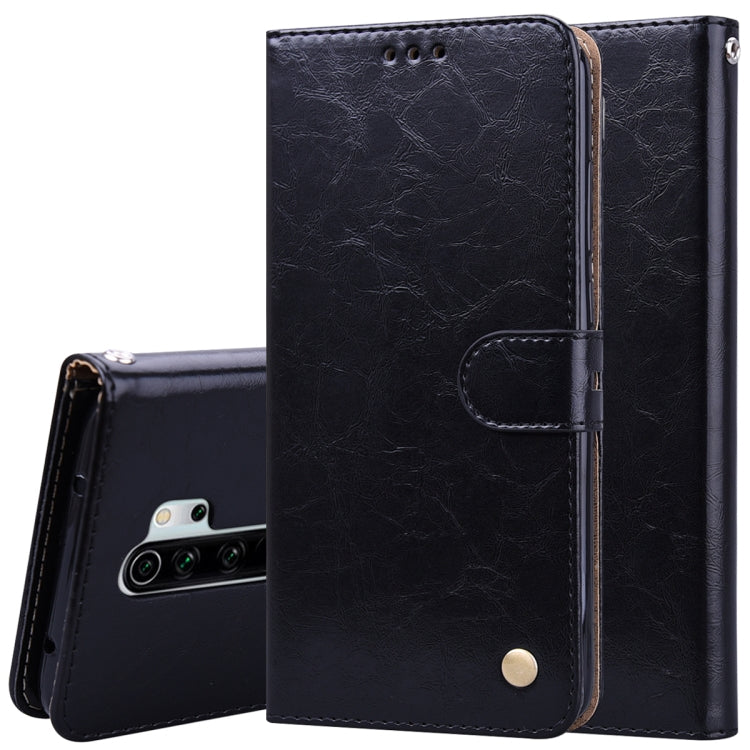 For Xiaomi Redmi Note 8 Pro Business Style Oil Wax Texture Horizontal Flip Leather Case, with Holder & Card Slots & Wallet
