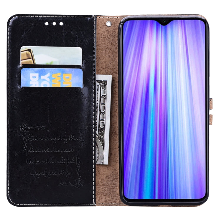 For Xiaomi Redmi Note 8 Pro Business Style Oil Wax Texture Horizontal Flip Leather Case, with Holder & Card Slots & Wallet