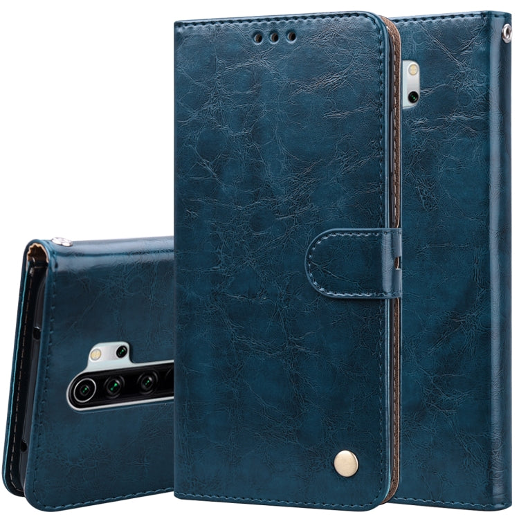 For Xiaomi Redmi Note 8 Pro Business Style Oil Wax Texture Horizontal Flip Leather Case, with Holder & Card Slots & Wallet