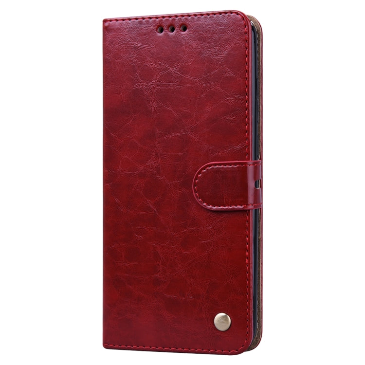 For Xiaomi Redmi Note 8 Pro Business Style Oil Wax Texture Horizontal Flip Leather Case, with Holder & Card Slots & Wallet