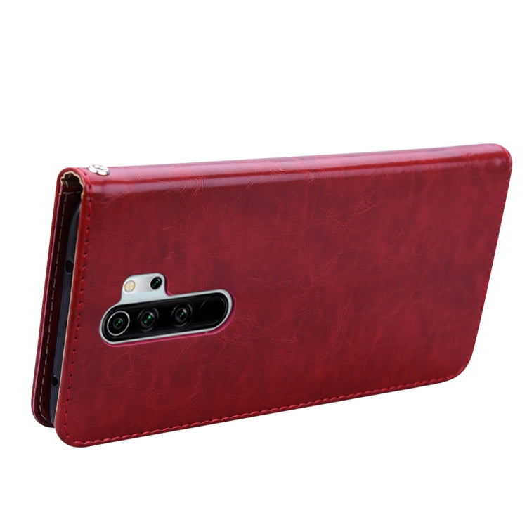 For Xiaomi Redmi Note 8 Pro Business Style Oil Wax Texture Horizontal Flip Leather Case, with Holder & Card Slots & Wallet