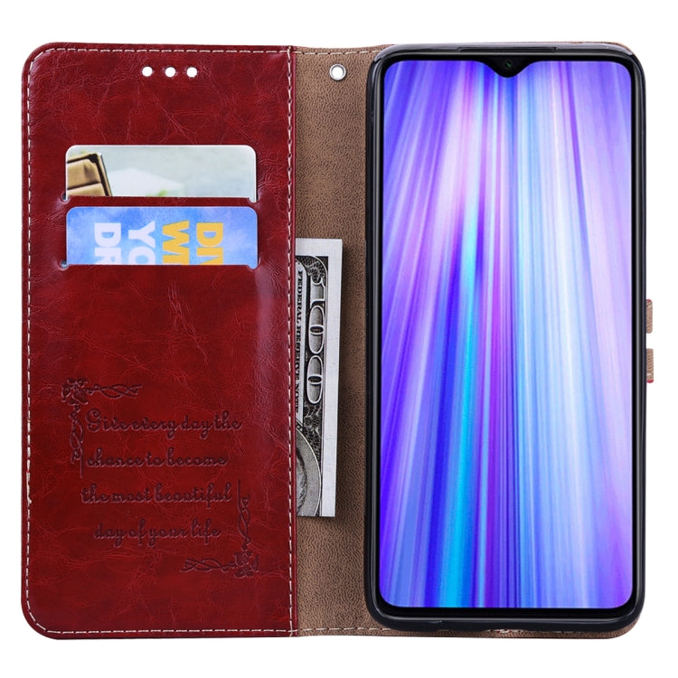 For Xiaomi Redmi Note 8 Pro Business Style Oil Wax Texture Horizontal Flip Leather Case, with Holder & Card Slots & Wallet