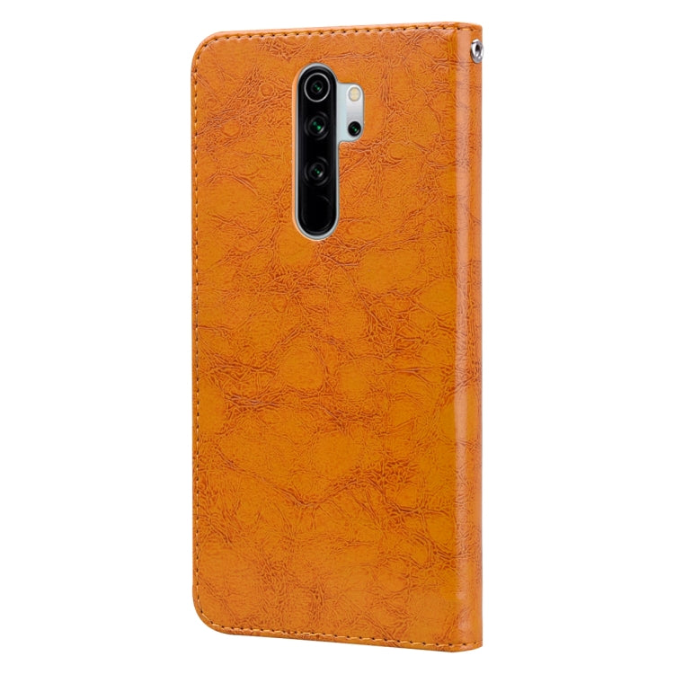 For Xiaomi Redmi Note 8 Pro Business Style Oil Wax Texture Horizontal Flip Leather Case, with Holder & Card Slots & Wallet