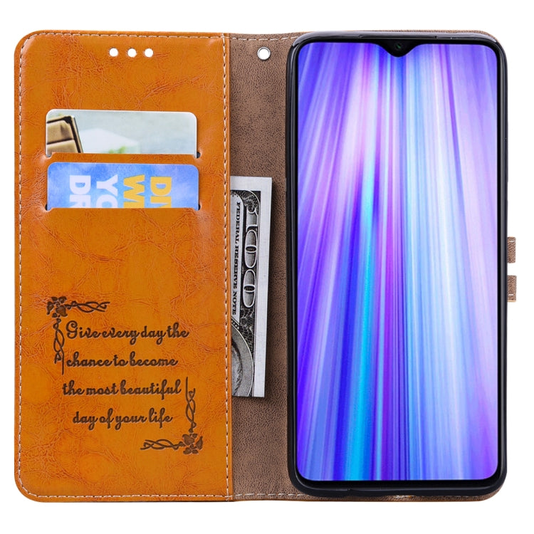 For Xiaomi Redmi Note 8 Pro Business Style Oil Wax Texture Horizontal Flip Leather Case, with Holder & Card Slots & Wallet