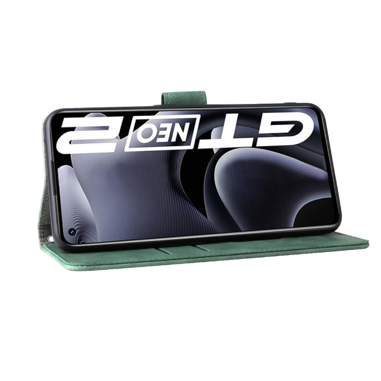 For OPPO Realme GT Neo2 Solid Color Skin Feel Magnetic Buckle Horizontal Flip Calf Texture PU Phone Case