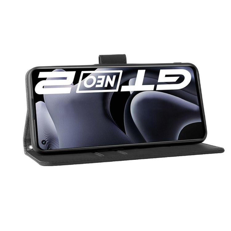 For OPPO Realme GT Neo2 Solid Color Skin Feel Magnetic Buckle Horizontal Flip Calf Texture PU Phone Case