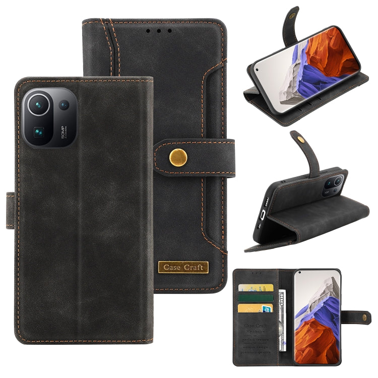 For Xiaomi Mi 11 Pro Copper Buckle Horizontal Flip Leather Phone Case with Holder & Card Slots & Wallet