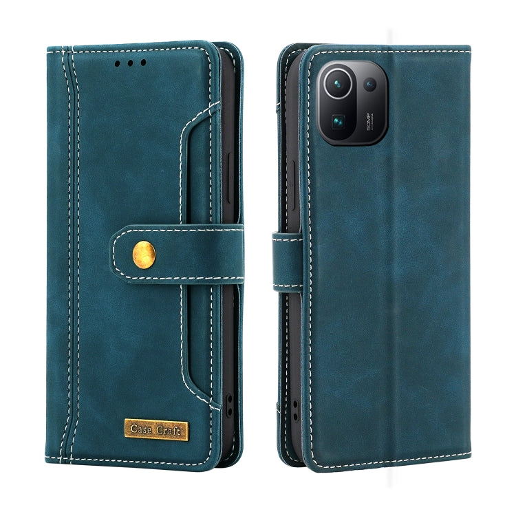 For Xiaomi Mi 11 Pro Copper Buckle Horizontal Flip Leather Phone Case with Holder & Card Slots & Wallet
