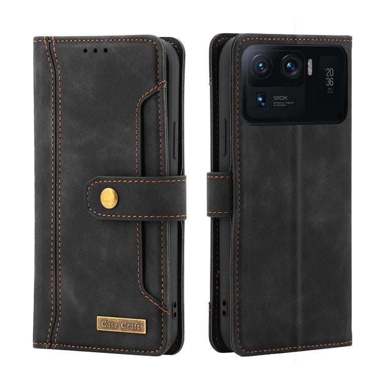 For Xiaomi Mi 11 Ultra Copper Buckle Horizontal Flip Leather Phone Case with Holder & Card Slots & Wallet