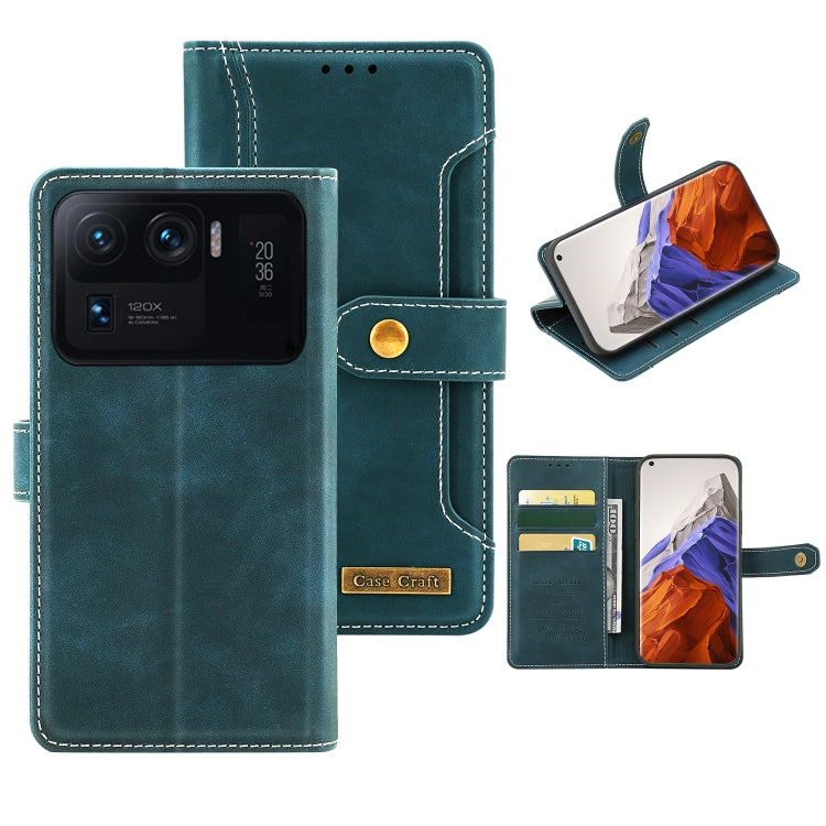 For Xiaomi Mi 11 Ultra Copper Buckle Horizontal Flip Leather Phone Case with Holder & Card Slots & Wallet