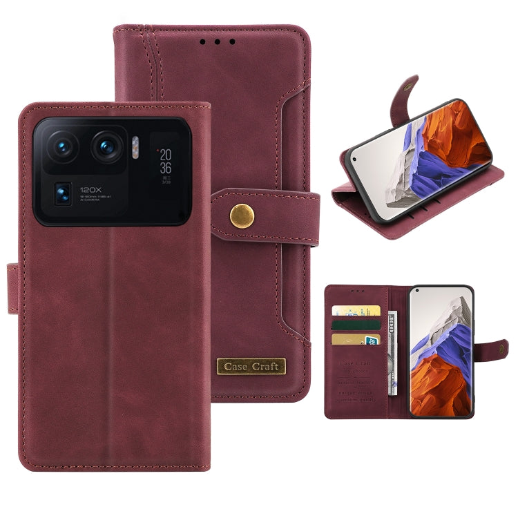 For Xiaomi Mi 11 Ultra Copper Buckle Horizontal Flip Leather Phone Case with Holder & Card Slots & Wallet