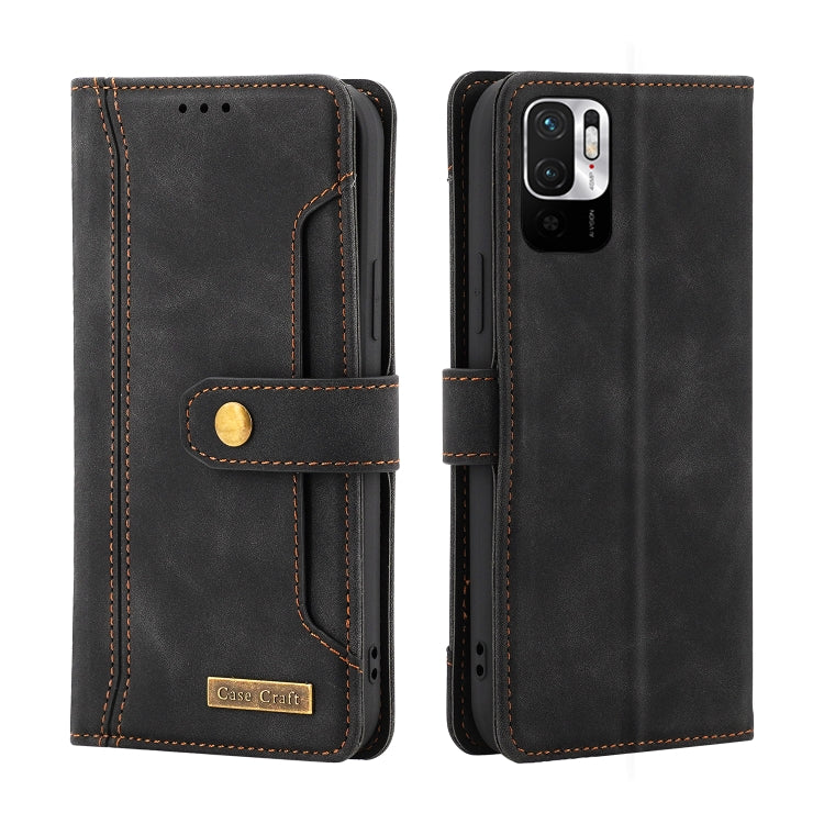 For Xiaomi Redmi Note 10 5G / Poco M3 Pro / Redmi Note 10T Copper Buckle Flip Leather Phone Case