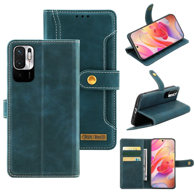 For Xiaomi Redmi Note 10 5G / Poco M3 Pro / Redmi Note 10T Copper Buckle Flip Leather Phone Case