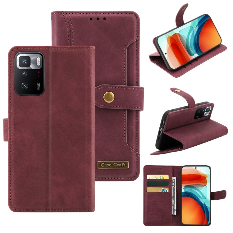 For Xiaomi Redmi Note 10 Pro 5G / Poco X3 GT Copper Buckle Flip Leather Phone Case