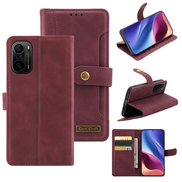 For Xiaomi Redmi K40 Pro+ Copper Buckle Horizontal Flip Leather Phone Case with Holder & Card Slots & Wallet