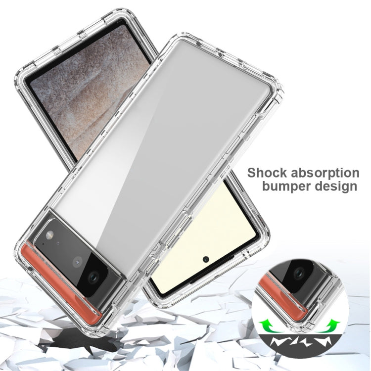 For Google Pixel 6 High Transparency Two-color Gradient PC + TPU Phone Protective Case