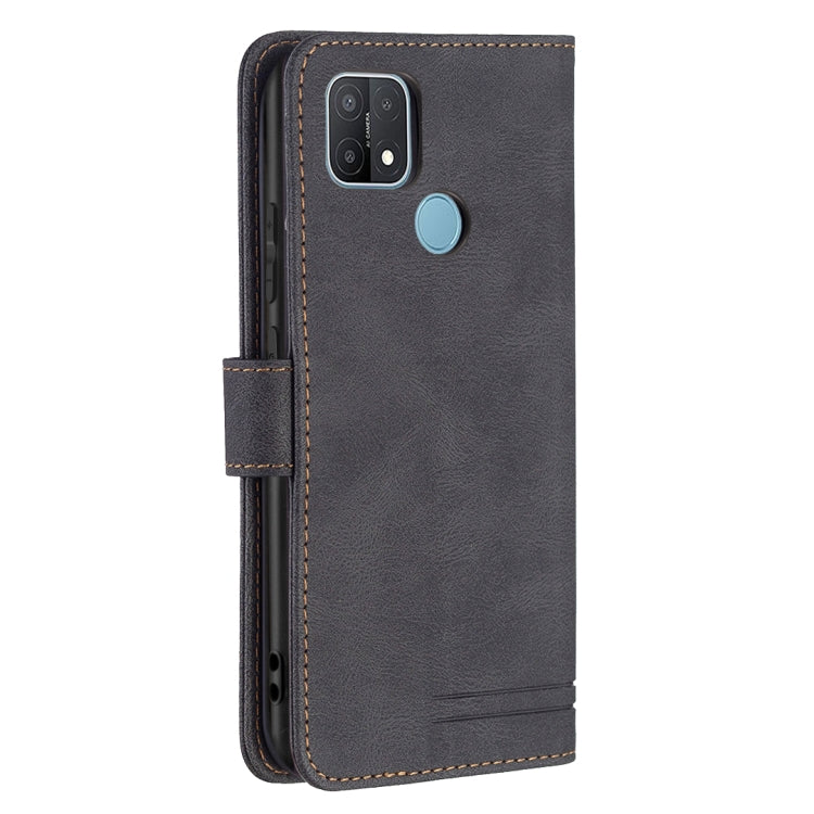 For OPPO A15 Magnetic Clasp RFID Blocking Anti-Theft Leather Case with Holder & Card Slots & Wallet