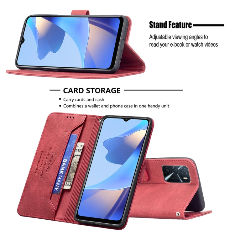 For OPPO A16/ A16s/ A54s/ A55 5G/ A53s 5G Magnetic Clasp RFID Blocking Anti-Theft Leather Case with Holder & Card Slots & Wallet