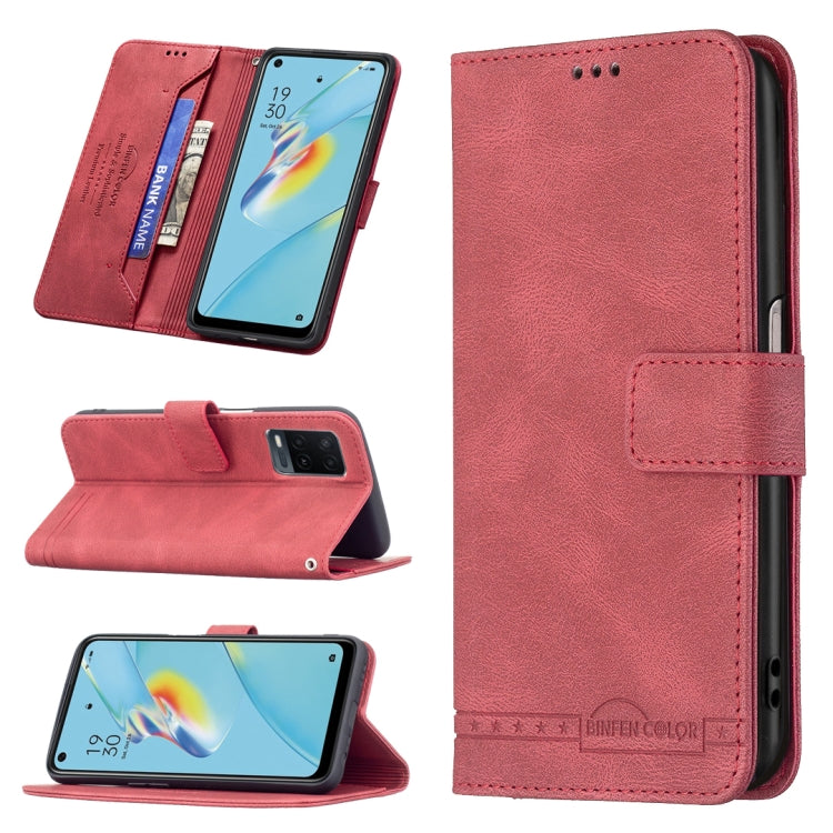 For OPPO A54 4G Magnetic Clasp RFID Blocking Anti-Theft Leather Case with Holder & Card Slots & Wallet