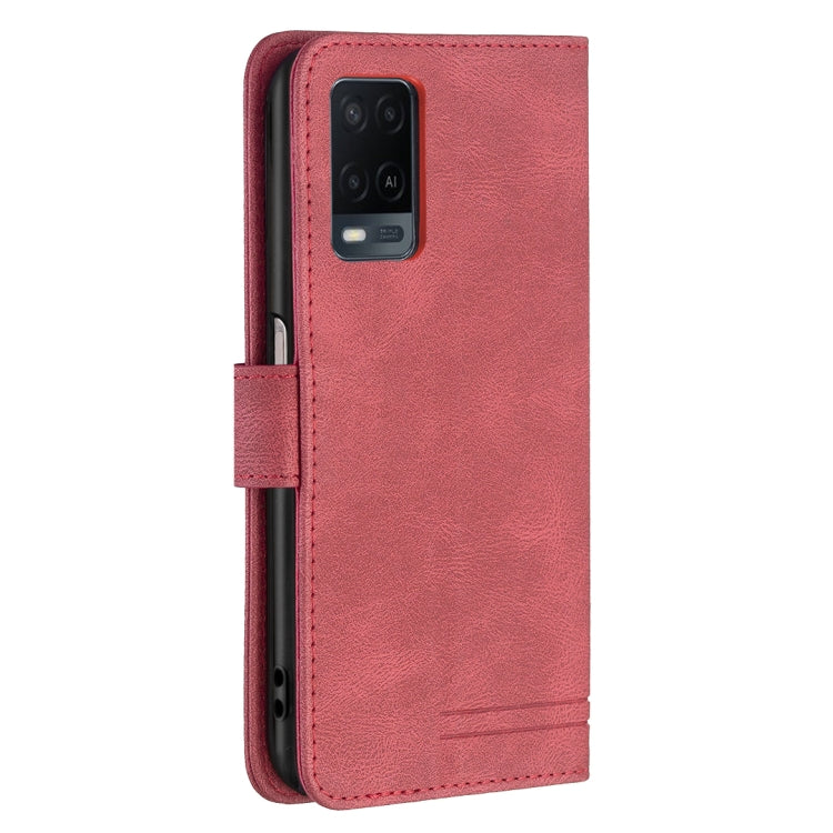 For OPPO A54 4G Magnetic Clasp RFID Blocking Anti-Theft Leather Case with Holder & Card Slots & Wallet