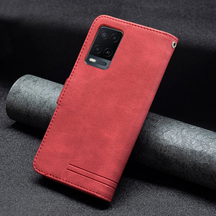 For OPPO A54 4G Magnetic Clasp RFID Blocking Anti-Theft Leather Case with Holder & Card Slots & Wallet