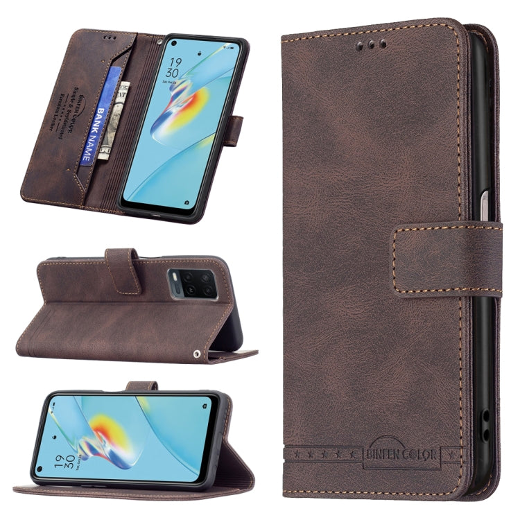 For OPPO A54 4G Magnetic Clasp RFID Blocking Anti-Theft Leather Case with Holder & Card Slots & Wallet