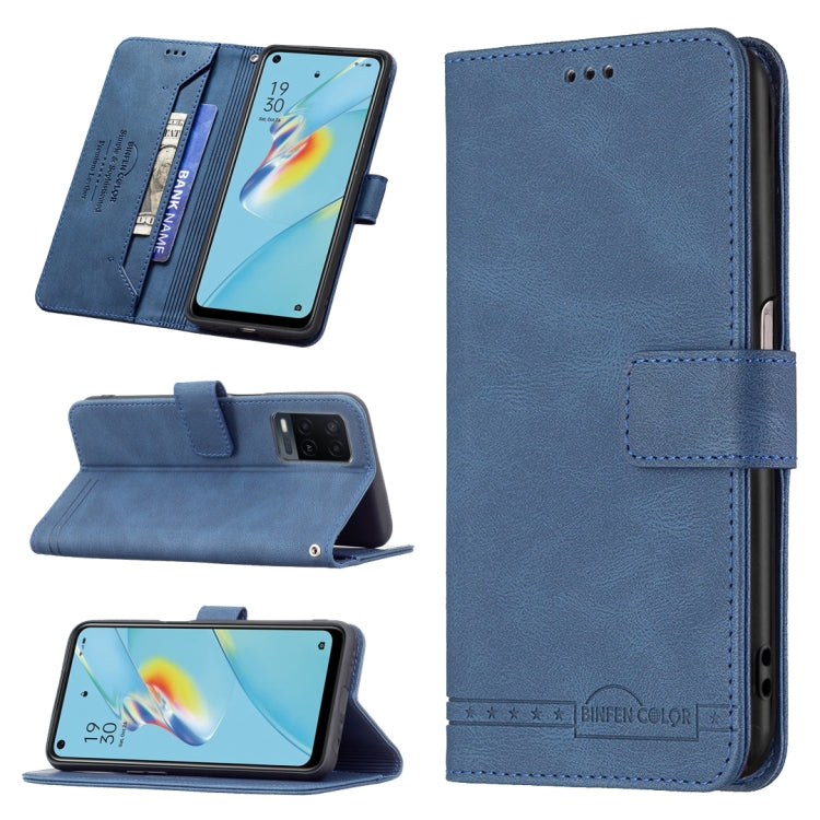 For OPPO A54 4G Magnetic Clasp RFID Blocking Anti-Theft Leather Case with Holder & Card Slots & Wallet