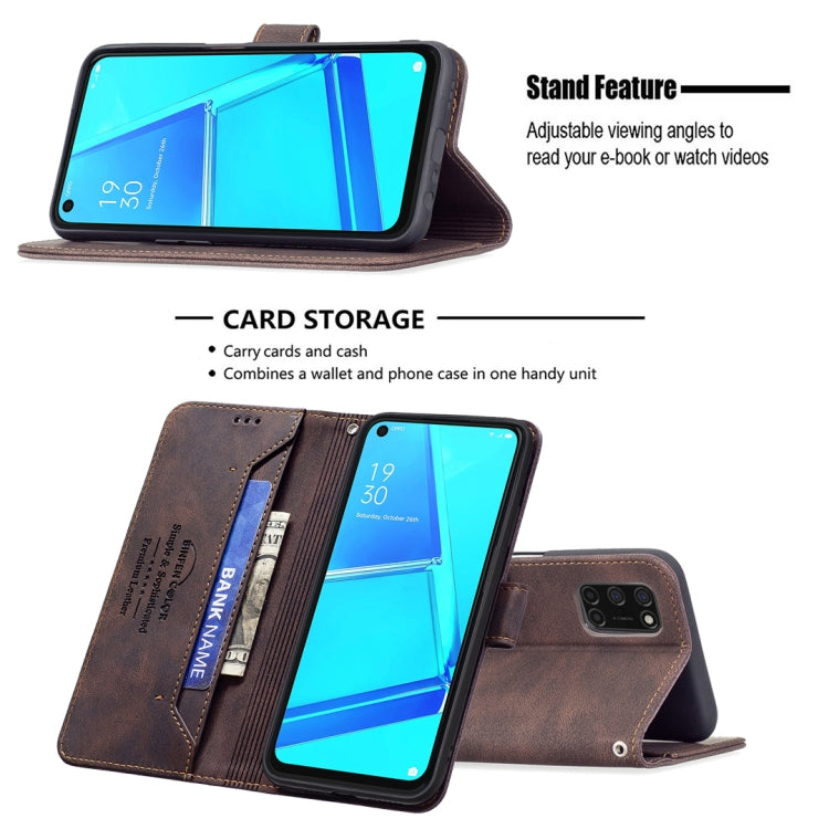 For OPPO A72 / A52 / A92 Magnetic Clasp RFID Blocking Anti-Theft Leather Case with Holder & Card Slots & Wallet