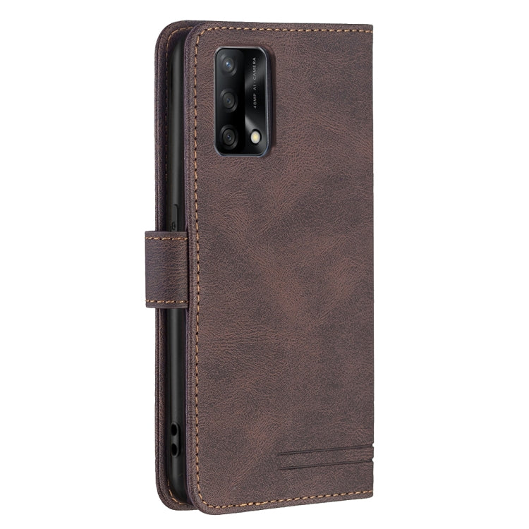 For OPPO A74 4G / F19 4G Magnetic Clasp RFID Blocking Anti-Theft Leather Case with Holder & Card Slots & Wallet