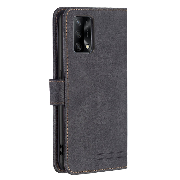For OPPO A74 4G / F19 4G Magnetic Clasp RFID Blocking Anti-Theft Leather Case with Holder & Card Slots & Wallet