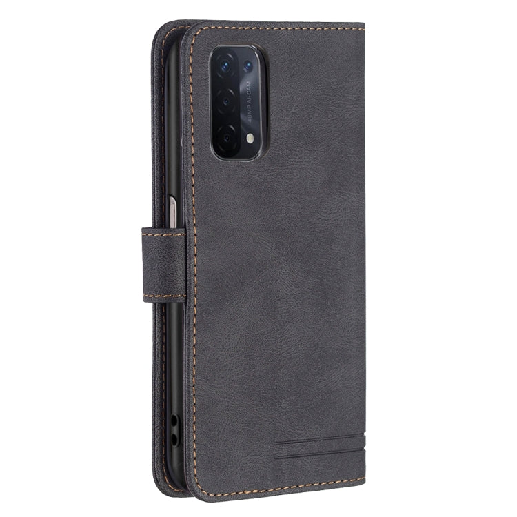 For OPPO A74 5G / A93 5G / A54 5G Magnetic Clasp RFID Blocking Anti-Theft Leather Case with Holder & Card Slots & Wallet