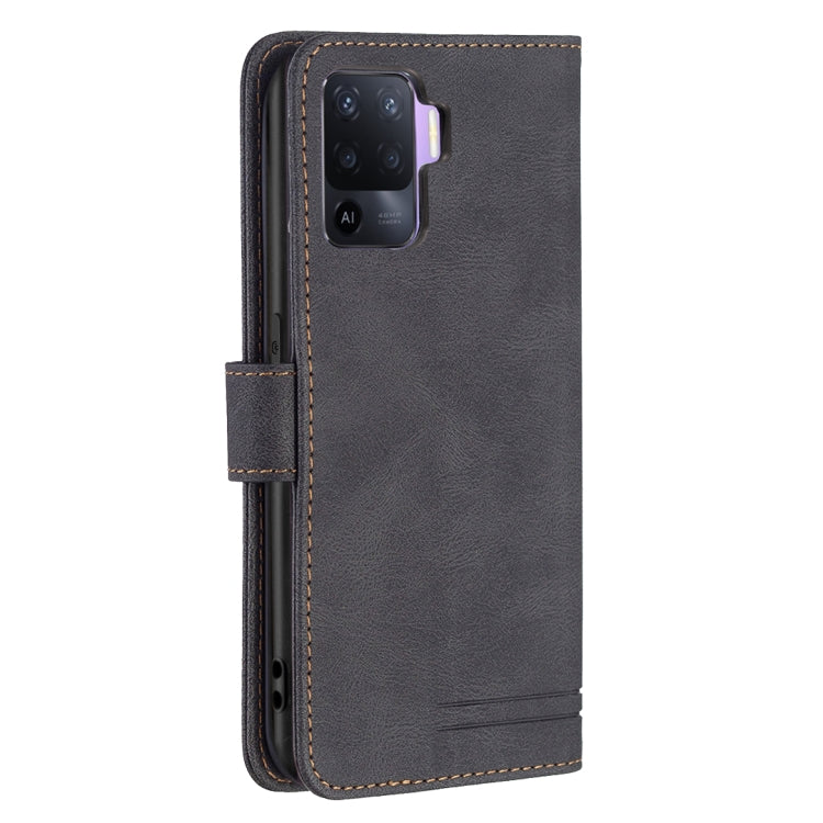For OPPO A94 4G / Reno5 F / F19 Pro Magnetic Clasp RFID Blocking Anti-Theft Leather Case with Holder & Card Slots & Wallet